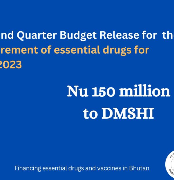 1st & 2nd Quarter Budget Release for financing the procurement of essential drugs